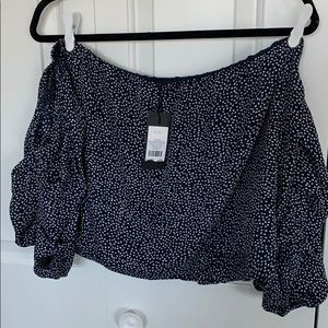Dynamite off the shoulder crop top